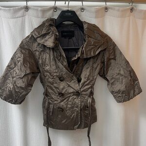 BCBGMaxAzria Shimmering Taupe Trench Coat